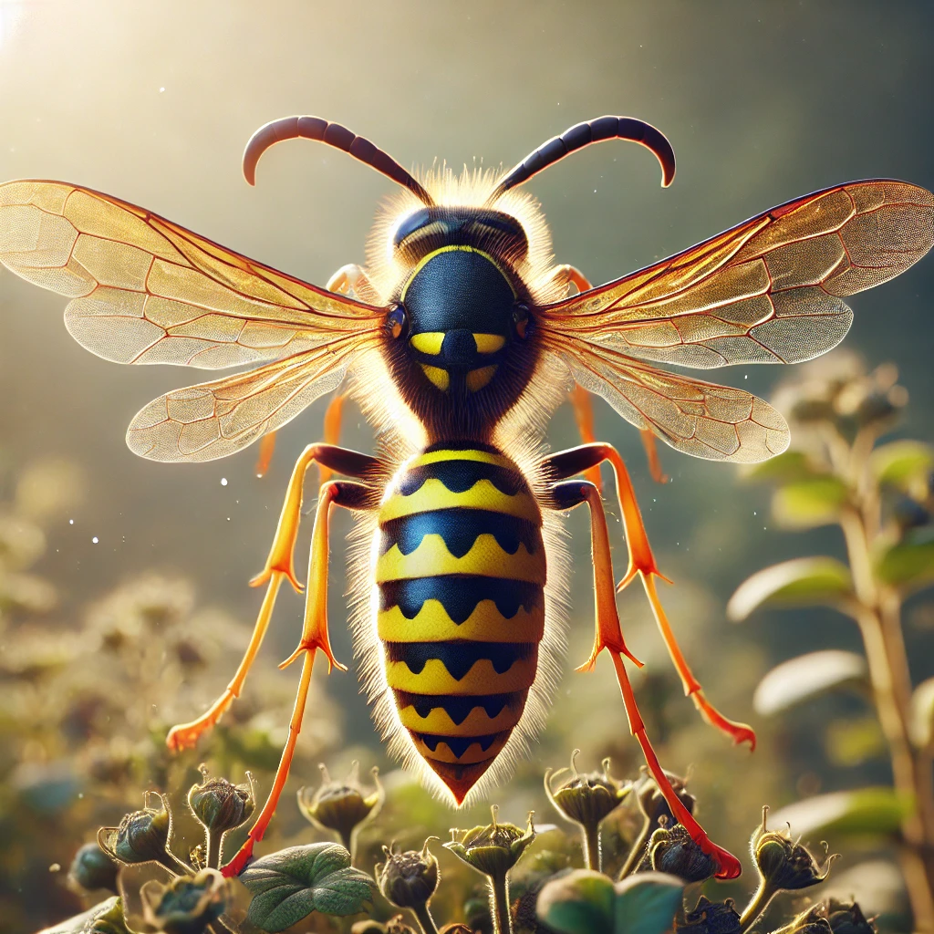 close-up-image-of-a-wasp-with-detailed-wings