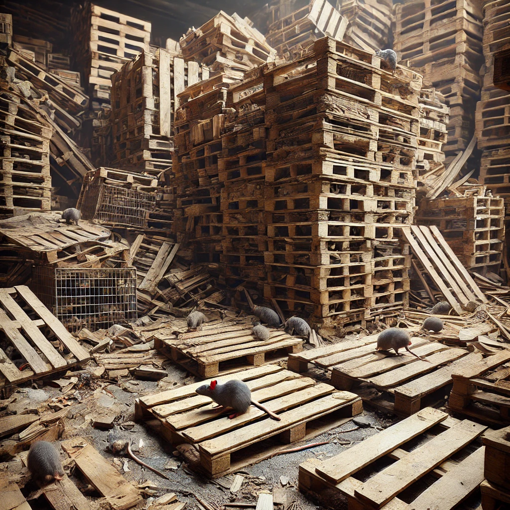 disorganized-stack-of-wooden-pallets-in-industrial-site