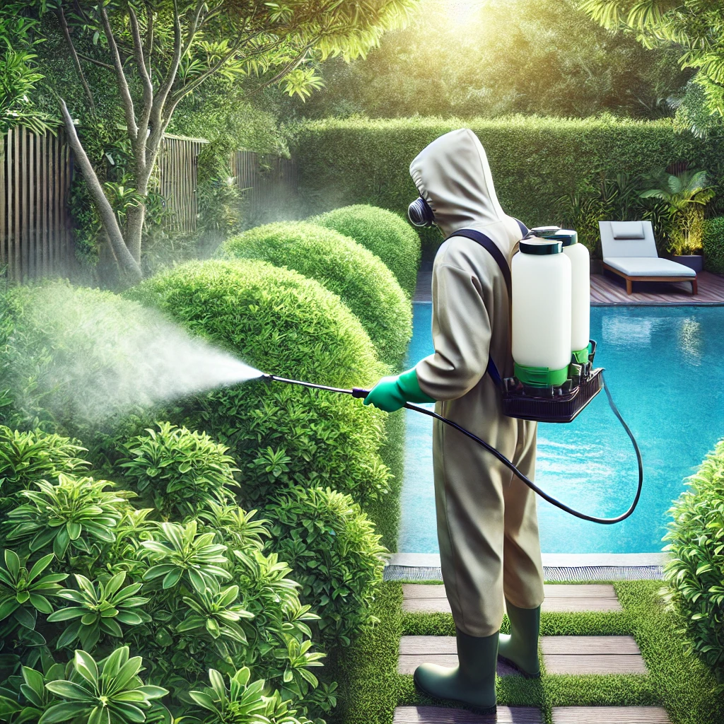 person-spraying-insecticide-around-the-bushes