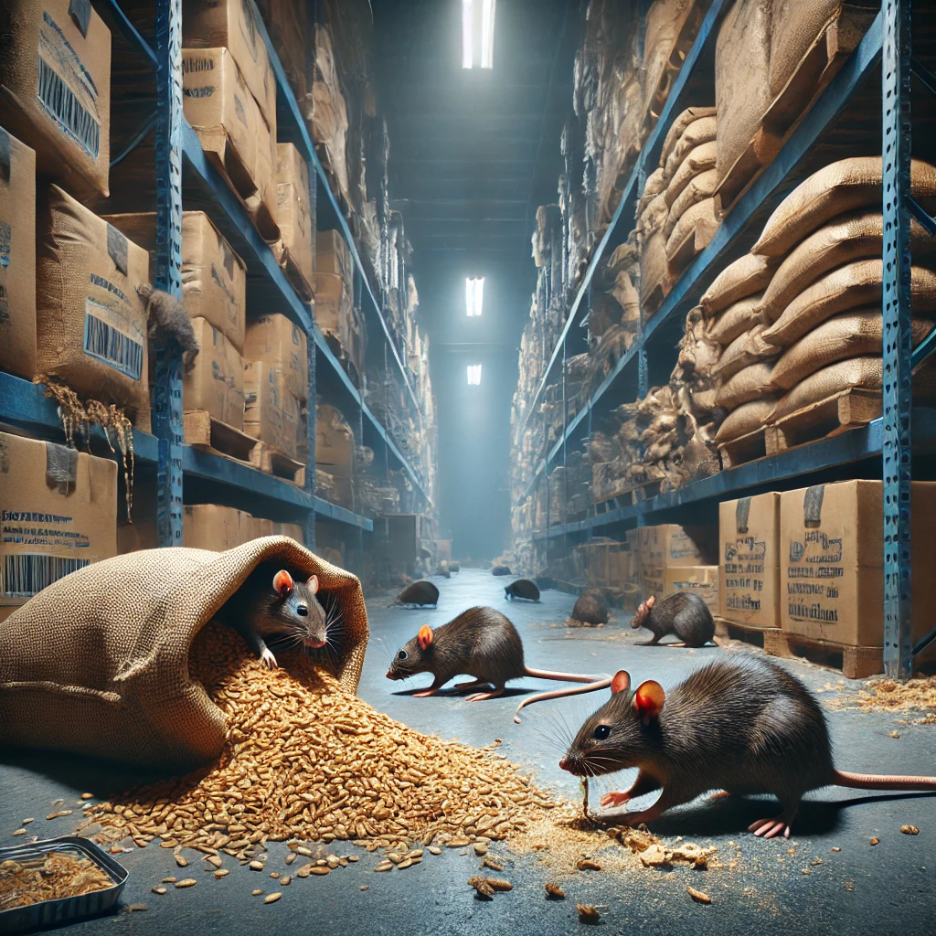 several-rats-gnawing-through-food-bags-and-cardboard-boxes-in-a-storage-area
